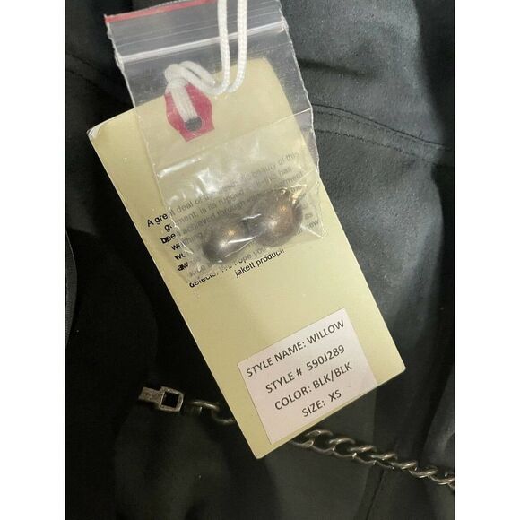 Free People Jakett Willow Peplum Size XS Leather Suede Black Womens Jacket - Picture 11 of 11